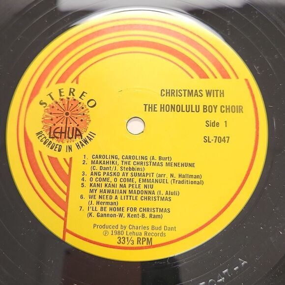 Christmas with The Honolulu Boy Choir 1980 Vinyl Record Album Vintage - Picture 4 of 7